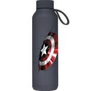 QUOKKA SOLID X MARVEL | BOTELLA TÉRMICA DE ACERO INOXIDABLE DOBLE PARED CON COLGADOR | CAPTAIN AMERICA