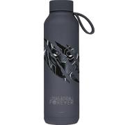 QUOKKA SOLID X MARVEL | BOTELLA TÉRMICA DE ACERO INOXIDABLE DOBLE PARED CON COLGADOR | MARVEL BLACK PANTHER