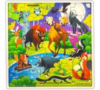 QUOKKA Spielzeug Puzzle AB 3 4 5 Jahre - 28-Teiliges Montessori Holzpuzzle Spiele für Kinder - Geschenk Kinderspielzeug für Mädchen and Junge AB 6 7 mit Tiere