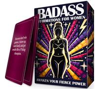 QUOKKA Tarjetas de afirmación Badass para mujer, 95 mensajes motivacionales diarios feroces para despertar el poder, aumentar la confianza y mejorar la mentalidad, regalo de cuidado personal y fuerza
