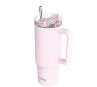 Quokka Taza térmica Stream Light Pink de acero inoxidable 950 ml con tapa multifunción y pajita - Doble pared al vacío, hasta 16 h frío, sin condensación, idea de regalo