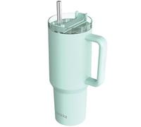Quokka Taza térmica Stream Turquoise de acero inoxidable 1200 ml con tapa multifunción y pajita - Doble pared al vacío, hasta 16 h frío, sin condensación, idea de regalo