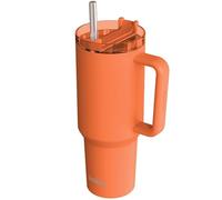 Quokka Vaso Stream Papaya Orange 950ml - Tapa Multifunción con Pajita - Doble Pared Aislante - Acero Inoxidable Reutilizable