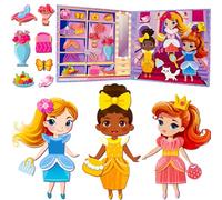 QUOKKA Vestir Muñecas Magnetico para Niños 2 3 Años - Juegos de Viaje Niñas 3 4 Años - 35 Piezas Puzzle Magnético Princesas para Avión y Coche - Muñecas Recortables - Regalos para Niñas de 2 a 5