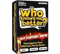 QUOKKA Who Knows Me Better? - Edición Hot & Wild | Juego de cartas de fiesta audaz y picante solo para adultos | Más de 500 preguntas atrevidas para exponer los deseos más profundos de tus amigos