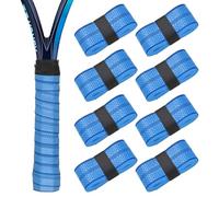 Quorumsg 8 Piezas Grip Padel, Antideslizante y Transpirable Overgrips Padel, Durable Material de PU Grip Tenis, para Raqueta de Tenis, Bádminton, Squash, Pádel, Pickleball(Azul)