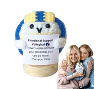 Quorvex Crochet Positivo - de Tejer con Frases s - Bola de Ganchillo para el Cuidado del Estrés y Decoración con Frase para Hogar, Lugar de Trabajo y Regalo de Casa Nueva