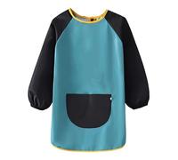 Quorvex Delantal De Pintura Infantil | Delantal Artístico Impermeable Con Bolsillos Para Niños - Batas Mangas Largas Para Hornear Clases Fiestas Manualidades Cocina Actividades Culinarias