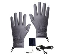 Quorvex Guantes Eléctricos Calefactables - Guantes Deportivos Impermeables al Viento con Calefacción USB - Mitones Antideslizantes Eléctricos para Pantalla Táctil para Trabajar y Deportes de Nieve