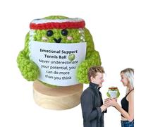 Quorvex Peluche Motivacional De Apoyo | de Tejer con Frases Inspiradoras - Positivo con Mensajes Motivadores para Alivio de Estrés, Decoración Hogar y Trabajo