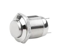Quorvex Pequeño Botón Pulsador | 12mm Con Reinicio Automático Multifuncional Arranque | Botón Pulsador De Metal Momentáneo Encendido Apagado - para uso en exterior, electrónica, equipos, máquinas,