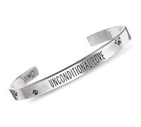 Quotable Cuffs Whitney Howard Designs - Pulsera o Brazalete de Amor incondicional con puños, diseño de Mascota