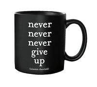 Quotable Winston Churchill - Taza de cerámica, 400 ml, apta para microondas y lavavajillas