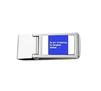 Quote Divine Forgive Human Error Slim Money Clip Billetera de bolsillo de acero inoxidable