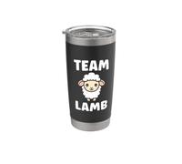 Quote Little Cute Baby Sheep Simple team Lamb Vaso térmico de acero inoxidable de doble pared