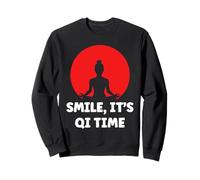 Quote Relaxation qi-Gong Simple Smile It's qi Time Qigong Sudadera
