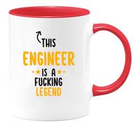 quotedazur Café-Croissant - Mug Este Ingeniero Es Una Leyenda | Regalo Humorístico Para Ingenieros, Cumpleaños, Despedidas, Fiestas Y Más