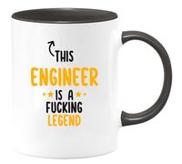 quotedazur Café-Croissant - Mug Este Ingeniero Es Una Leyenda | Regalo Humorístico Para Ingenieros, Cumpleaños, Despedidas, Fiestas Y Más