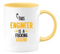 quotedazur Café-Croissant - Mug Este Ingeniero Es Una Leyenda | Regalo Humorístico Para Ingenieros, Cumpleaños, Despedidas, Fiestas Y Más