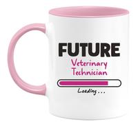 quotedazur Café-Croissant - Mug Futuro Técnico Veterinario - Regalo Futuro Técnico Veterinario - Nuevo Trabajo - Promoción - Felicitaciones - Taza Ideal Para Cumpleaños Navidad