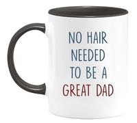 quotedazur Café-Croissant - Mug No Hair Needed To Be A Great Dad - Regalo Humorístico Para Papás - Taza Original Divertida Para El Día Del Padre, Navidad Y Cumpleaños