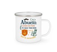 quotedazur - Taza Divertida Abuelo: cuando ser padre te sale tan bien que te ascienden - Regalo Día del Padre, regalo papá, taza padre Para Hombre
