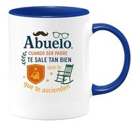 quotedazur - Taza Divertida Abuelo: cuando ser padre te sale tan bien que te ascienden - Regalo Día del Padre, regalo papá, taza padre Para Hombre