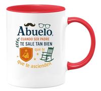 quotedazur - Taza Divertida Abuelo: cuando ser padre te sale tan bien que te ascienden - Regalo Día del Padre, regalo papá, taza padre Para Hombre