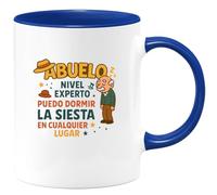 quotedazur - Taza Divertida Abuelo nivel experto: puedo dormir la siesta en cualquier lugar - Regalo Regalo abuelo, taza abuelo, divertida Para Hombre