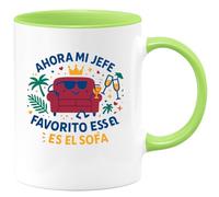 quotedazur - Taza Divertida Ahora mi jefe favorito es el sofá - Regalo Jubilación, regalo jubilado, despedida Para Mujer
