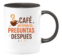 quotedazur - Taza Divertida Café primero, preguntas después - Regalo Nuevo trabajo, regalo compañero, oficina Para Mujer
