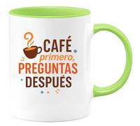 quotedazur - Taza Divertida Café primero, preguntas después - Regalo Nuevo trabajo, regalo compañero, oficina Para Mujer