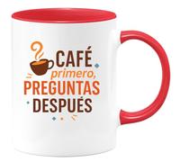 quotedazur - Taza Divertida Café primero, preguntas después - Regalo Nuevo trabajo, regalo compañero, oficina Para Mujer