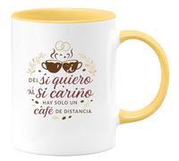 quotedazur - Taza Divertida Del sí quiero al sí cariño hay solo un café de distancia - Regalo Boda, regalo testigo, novios Para Mujer
