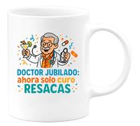 quotedazur - Taza Divertida Doctor jubilado: ahora solo curo resacas - Regalo Médico, regalo consulta, divertida Para Hombre