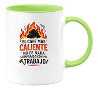 quotedazur - Taza Divertida El café más caliente no es nada comparado con mi trabajo - Regalo Bombero, regalo, divertida Para Hombre