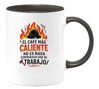 quotedazur - Taza Divertida El café más caliente no es nada comparado con mi trabajo - Regalo Bombero, regalo, divertida Para Hombre