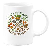 quotedazur - Taza Divertida El rey del huerto y maestro del compost - Regalo Jardinero, jardín, regalo Para Hombre