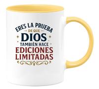 quotedazur - Taza Divertida Eres la prueba de que Dios también hace ediciones limitadas - Regalo Regalo hermano, taza familia Para Hombre
