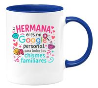 quotedazur - Taza Divertida Hermana, eres mi Google personal para todos los chismes familiares - Regalo Regalo hermana, taza familia Para Mujer