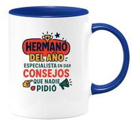 quotedazur - Taza Divertida Hermano del año: especialista en dar consejos que nadie pidió - Regalo Regalo hermano, taza familia Para Hombre