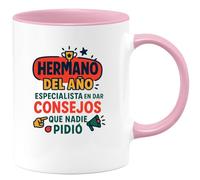 quotedazur - Taza Divertida Hermano del año: especialista en dar consejos que nadie pidió - Regalo Regalo hermano, taza familia Para Hombre