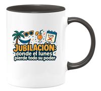 quotedazur - Taza Divertida Jubilación: donde el lunes pierde todo su poder - Regalo Jubilación, regalo jubilado, despedida Para Mujer