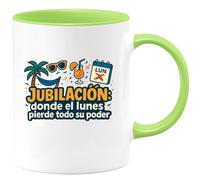 quotedazur - Taza Divertida Jubilación: donde el lunes pierde todo su poder - Regalo Jubilación, regalo jubilado, despedida Para Mujer