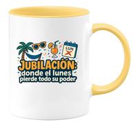 quotedazur - Taza Divertida Jubilación: donde el lunes pierde todo su poder - Regalo Jubilación, regalo jubilado, despedida Para Mujer