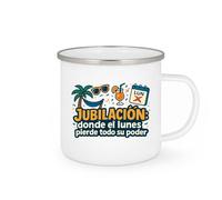 quotedazur - Taza Divertida Jubilación: donde el lunes pierde todo su poder - Regalo Jubilación, regalo jubilado, despedida Para Mujer