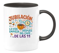 quotedazur - Taza Divertida Jubilación: la vida empieza después del café... de las 11 - Regalo Jubilación, regalo jubilado, despedida Para Mujer