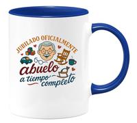 quotedazur - Taza Divertida Jubilado oficialmente, abuelo a tiempo completo - Regalo Regalo abuelo, taza abuelo, divertida Para Hombre