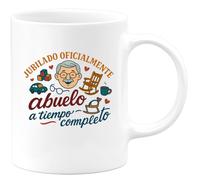 quotedazur - Taza Divertida Jubilado oficialmente, abuelo a tiempo completo - Regalo Regalo abuelo, taza abuelo, divertida Para Hombre