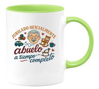 quotedazur - Taza Divertida Jubilado oficialmente, abuelo a tiempo completo - Regalo Regalo abuelo, taza abuelo, divertida Para Hombre